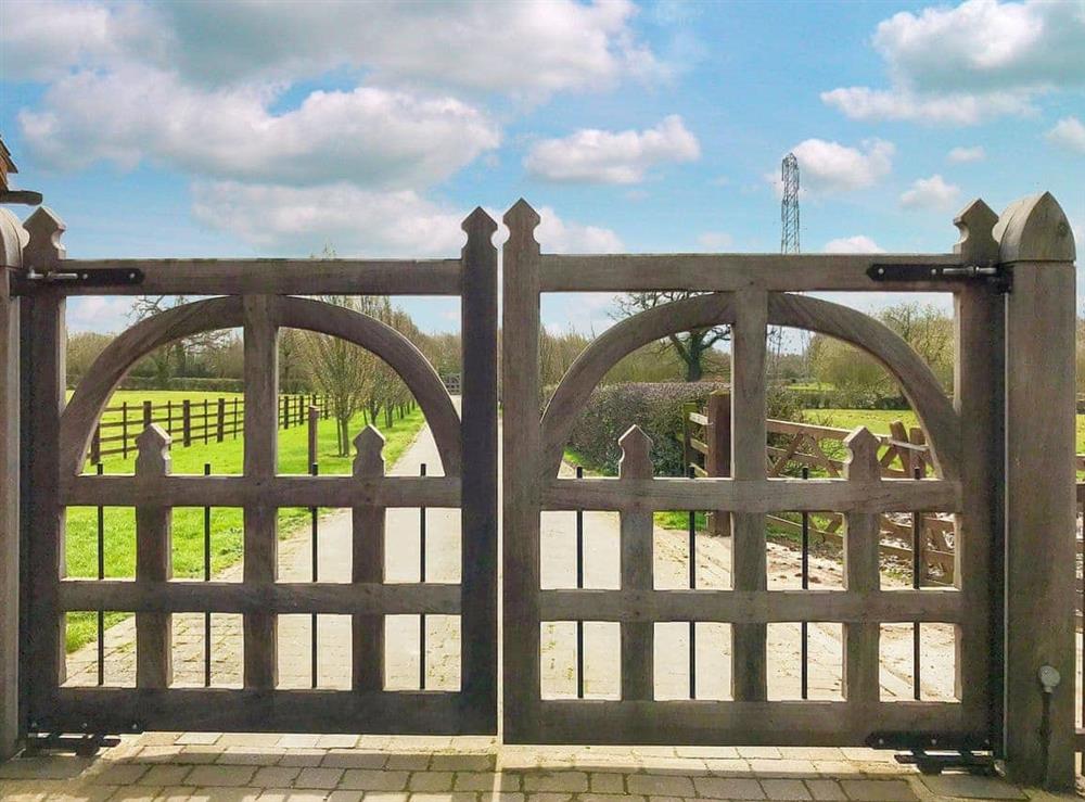 Gated entrance at Brankley Cottage in Burton-On-Trent, Staffordshire