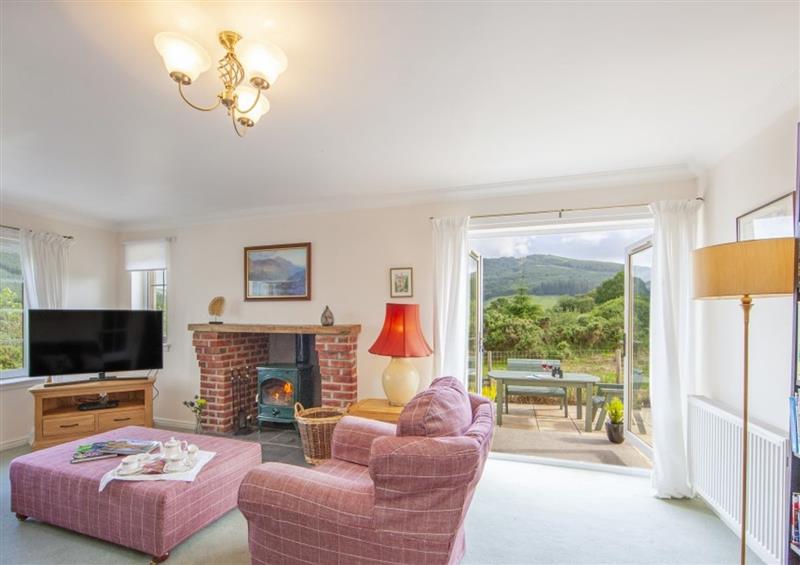 Relax in the living area at Branter Lodge, Strachur