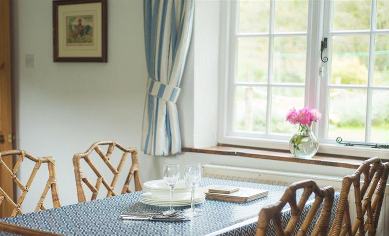 Dining room at Bratton Mill Cottage, Bratton Fleming