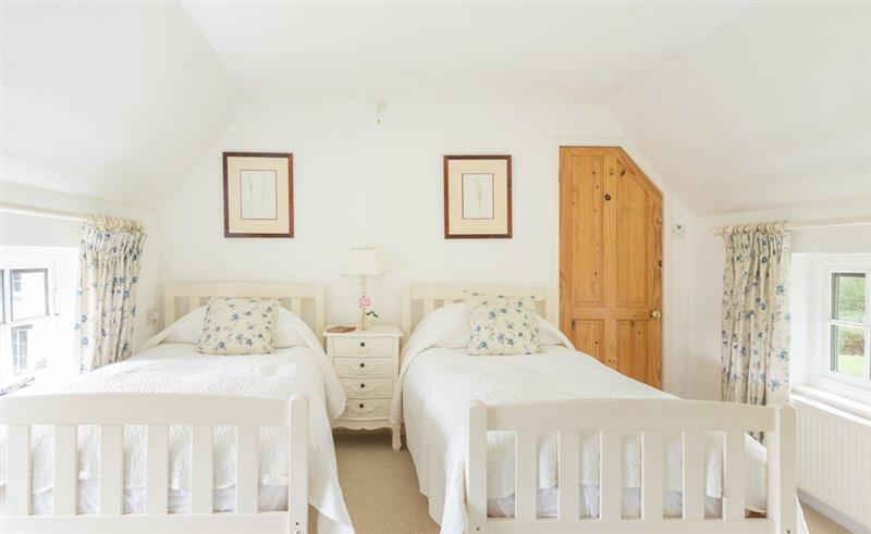One of the 2 bedrooms at Bratton Mill Cottage, Bratton Fleming