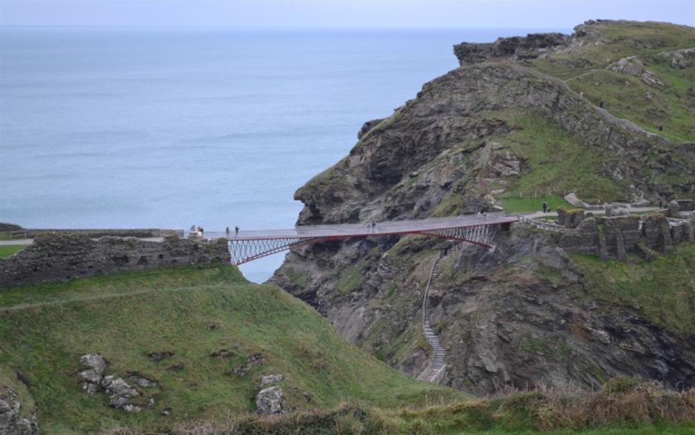 The walkway to Tintagel Castle  at Bravery Cottage Barn in St Tudy