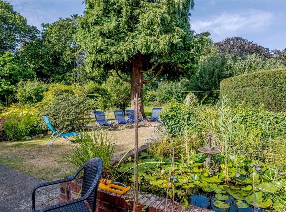 Charming garden and grounds at Braydeston House in Brundall, near Norwich, Norfolk