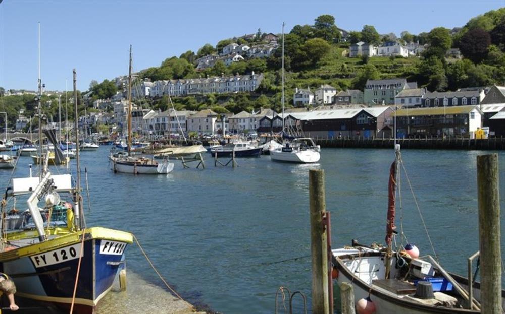 The bustling Looe harbour