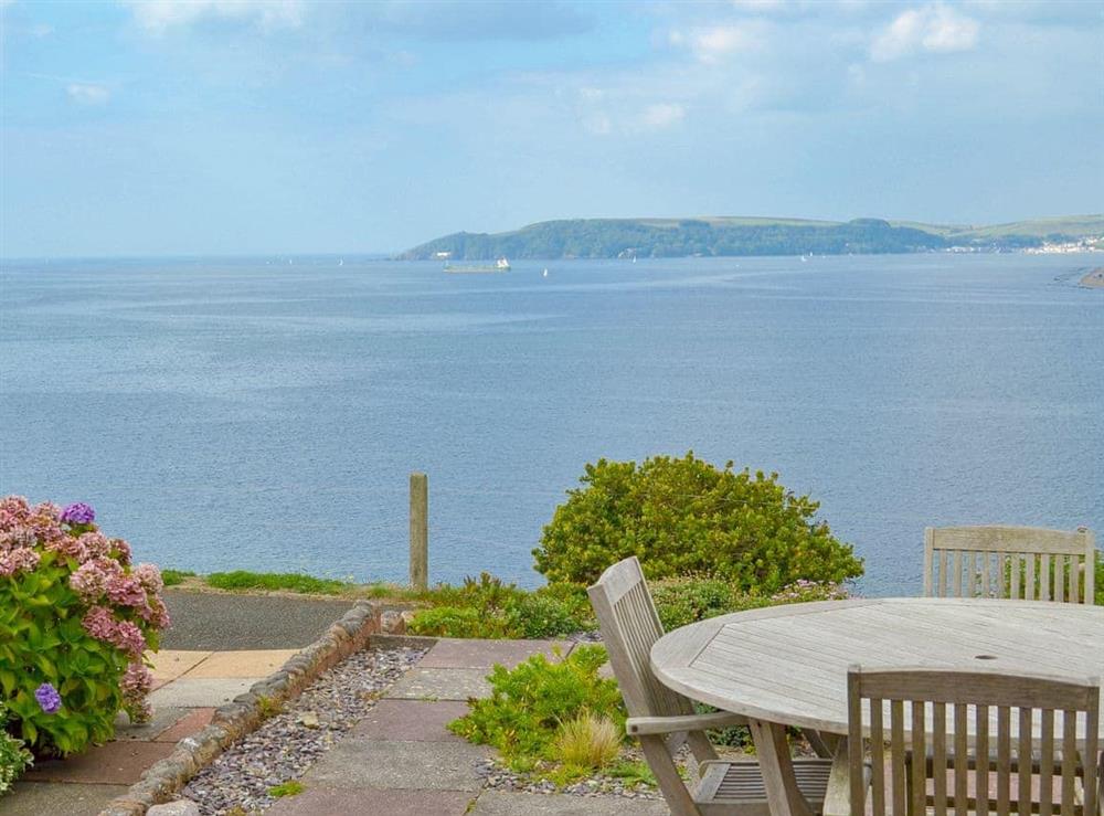 Wonderful sea views from the garden at Breakwater View in Down Thomas, near Plymouth, Devon