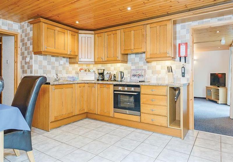 Typical kitchen in Pen-Y-Fan at Brecon Beacons Resort in Brecon Beacons National Park, South Wales
