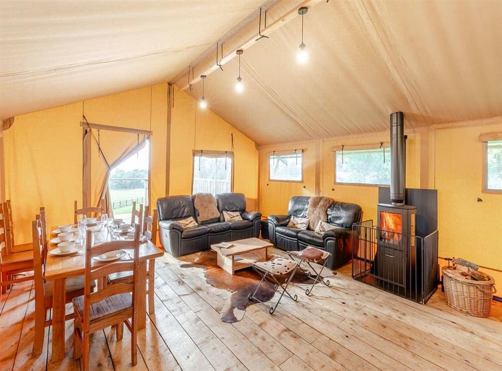 Living area at Breidden Lodge in Sweeney, near Oswestry, Shropshire