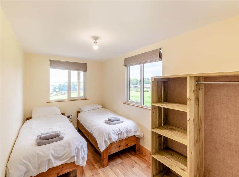 Twin bedroom at Breidden Lodge in Sweeney, near Oswestry, Shropshire