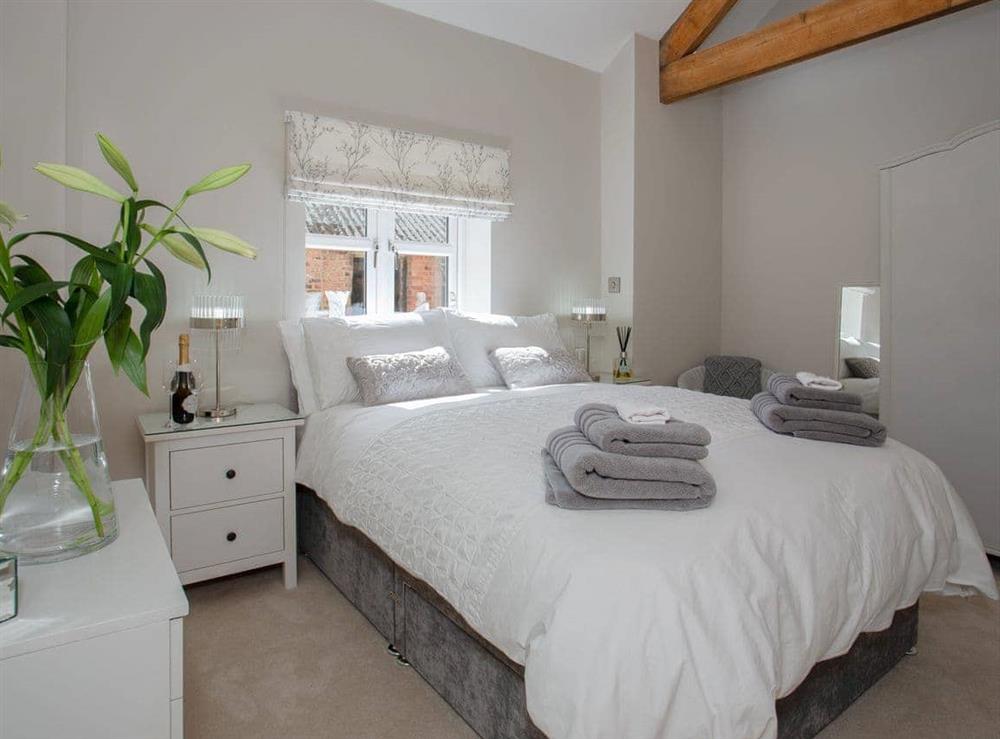 Attractive double bedroom at Brens Barn in Aiskew, near Bedale, North Yorkshire