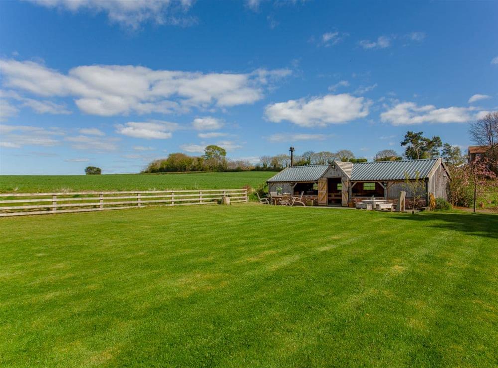 Extensive garden and grounds at Brens Barn in Aiskew, near Bedale, North Yorkshire