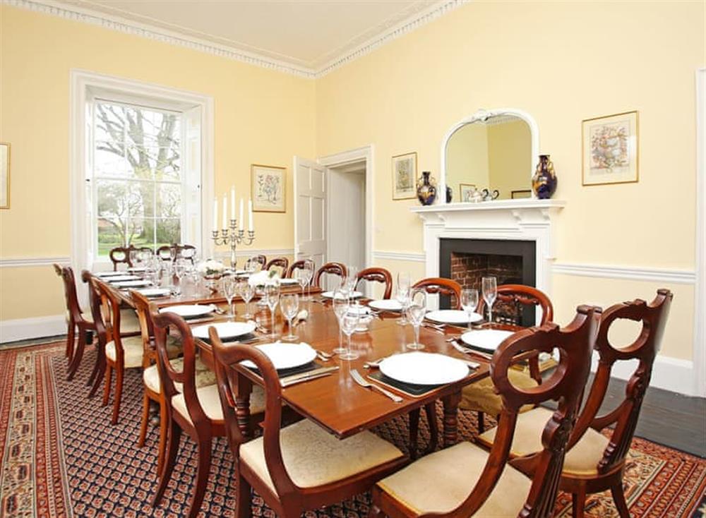Dining room at Bressingham Hall in Bressingham, Norfolk