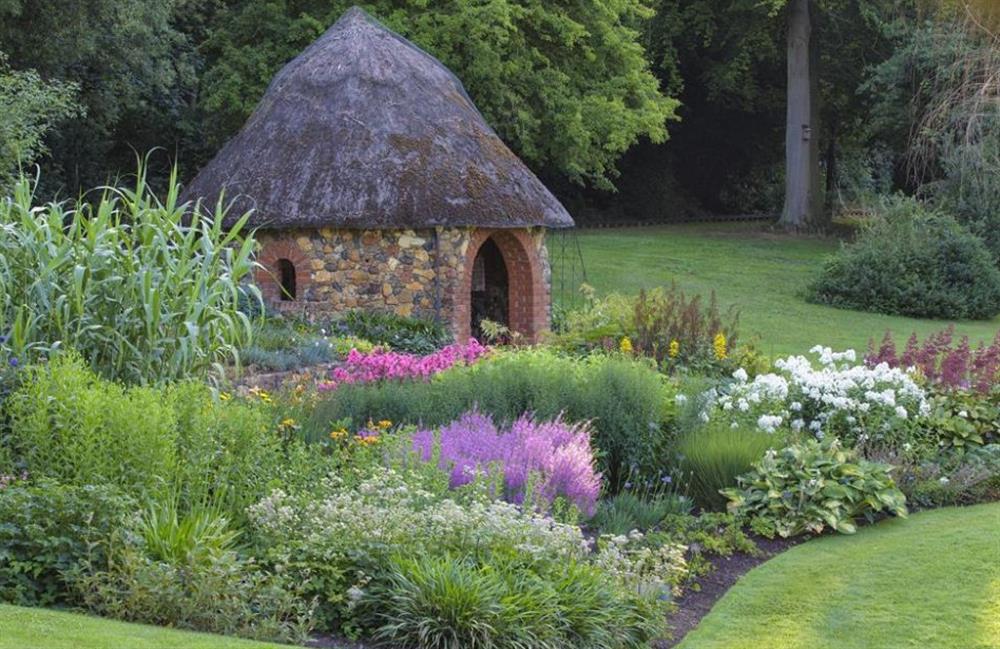 lawn and gardens at Bressingham House, Bressingham, Norfolk