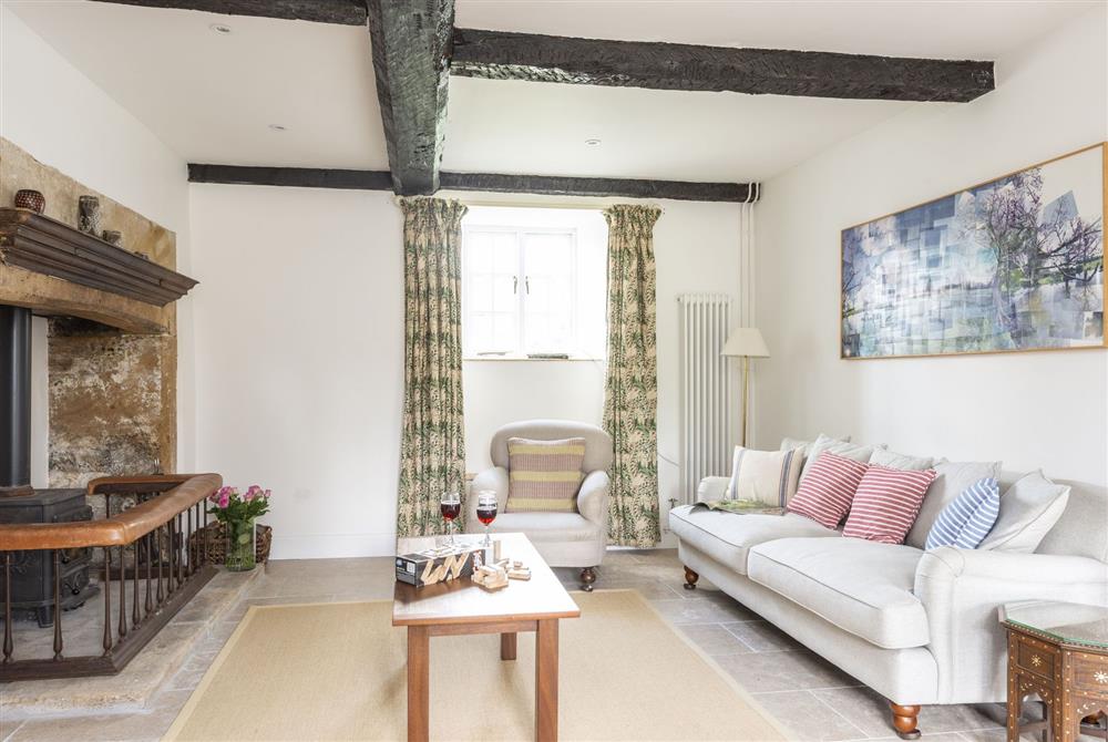 Sitting room with comfortable seating at Brew House Cottage, Clifton Maybank, nr Sherborne