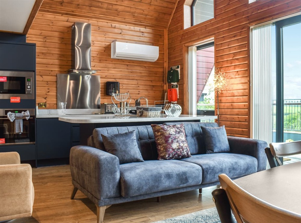 Open plan living space at Briallen in Mydroilyn Lampeter, Dyfed