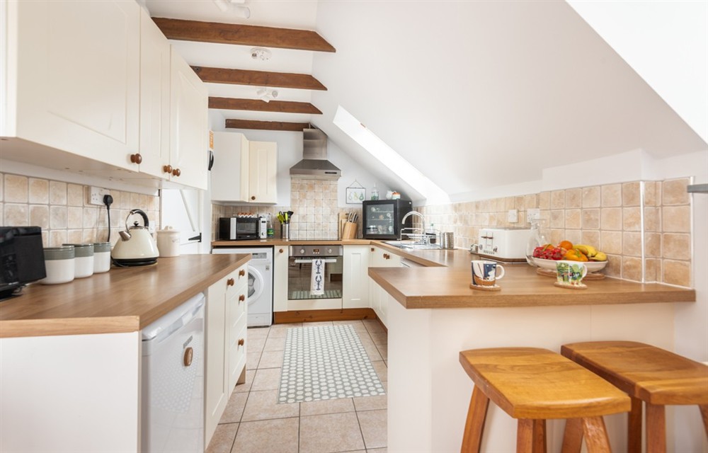 The kitchen at Briar Cottage in Talland Bay