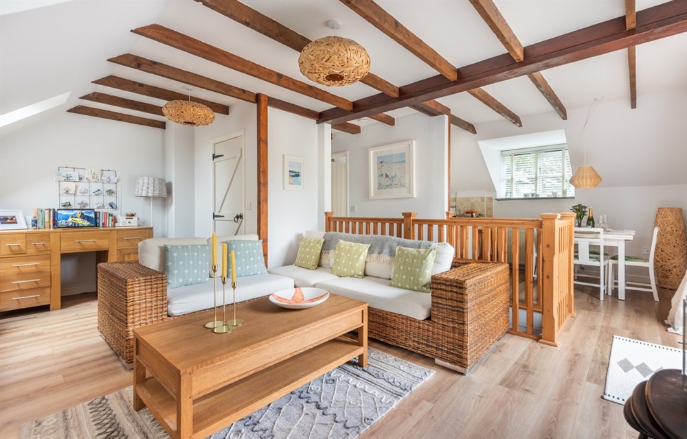 The living room at Briar Cottage in Talland Bay