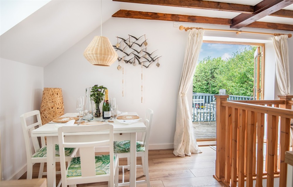 This is the dining room at Briar Cottage in Talland Bay
