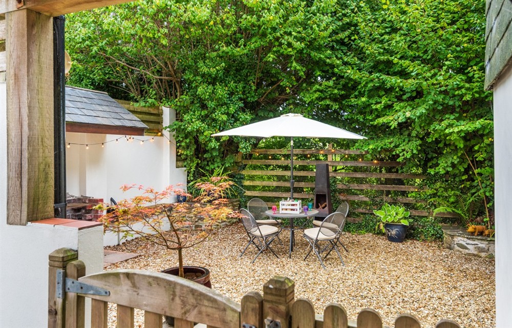 This is the garden at Briar Cottage in Talland Bay