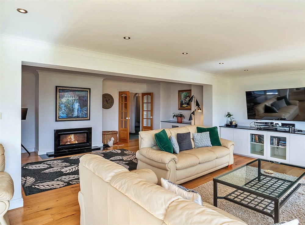 Living room at Briarwood Cottage in Whitestone, Devon
