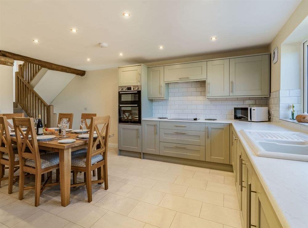 Kitchen/diner at Brick Kiln Cottage in Burton Overy, Leicestershire