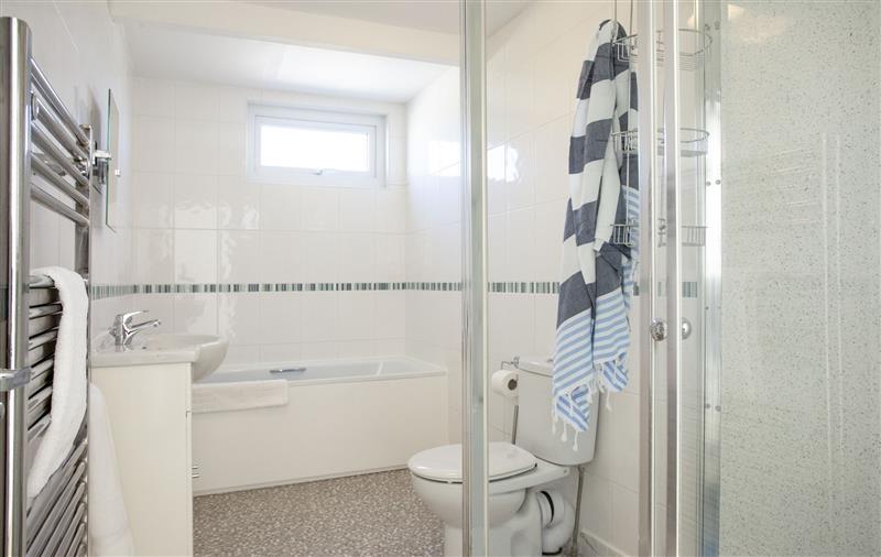 This is the bathroom at Bridge Apartment, Cornwall