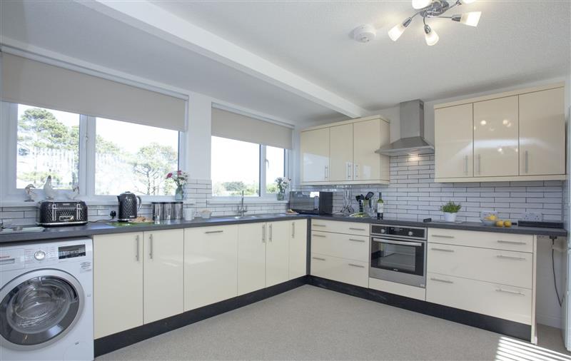 This is the kitchen at Bridge Apartment, Cornwall