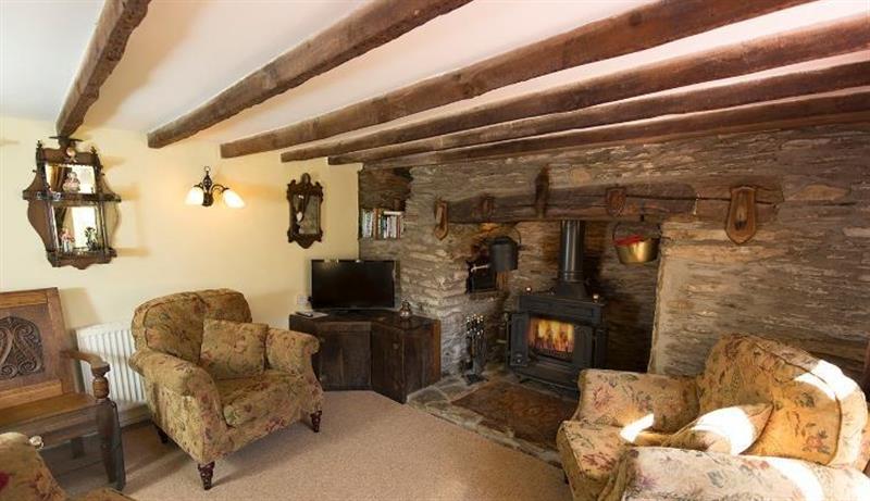 The living area at Bridge Cottage, Exmoor