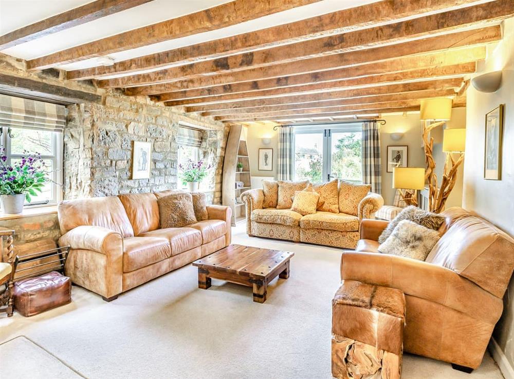 Living room at Bridge Cottage in Henley, near Langport, Somerset
