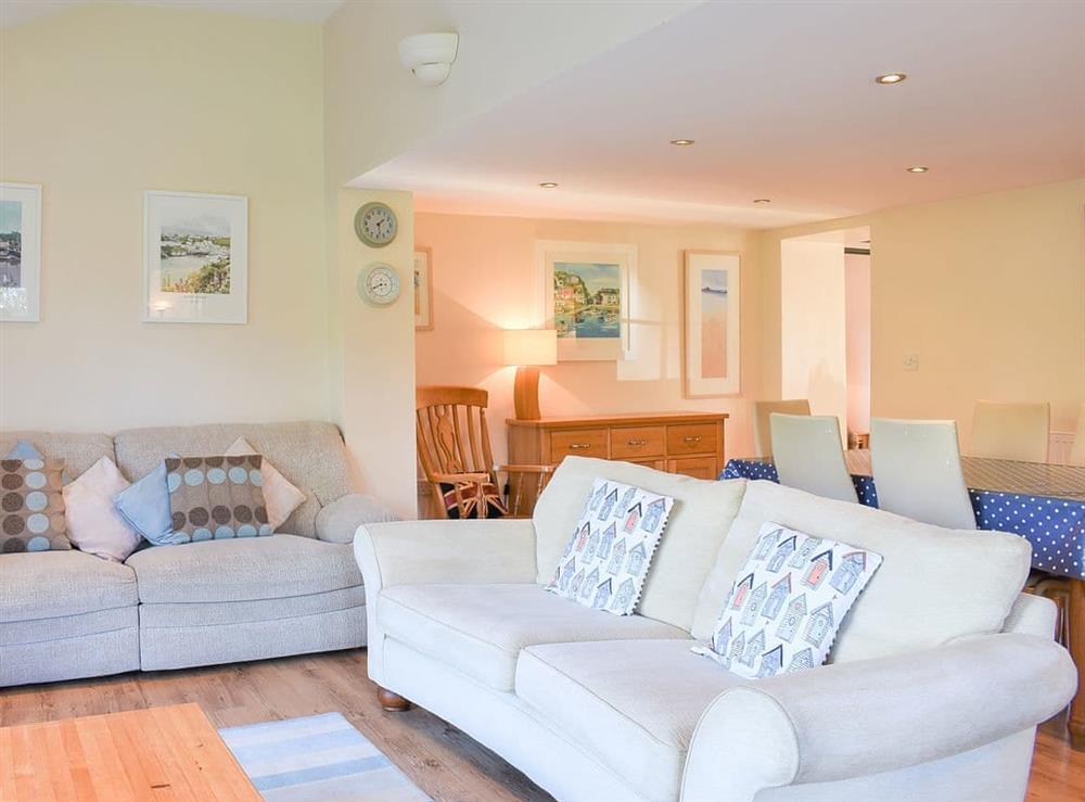 Living area at Bridge Cottage in Lanjeth, near St Austell, Cornwall