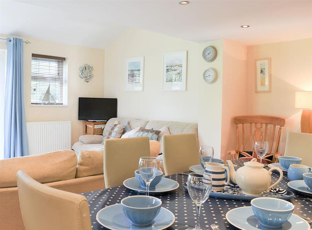 Living room/dining room at Bridge Cottage in Lanjeth, near St Austell, Cornwall