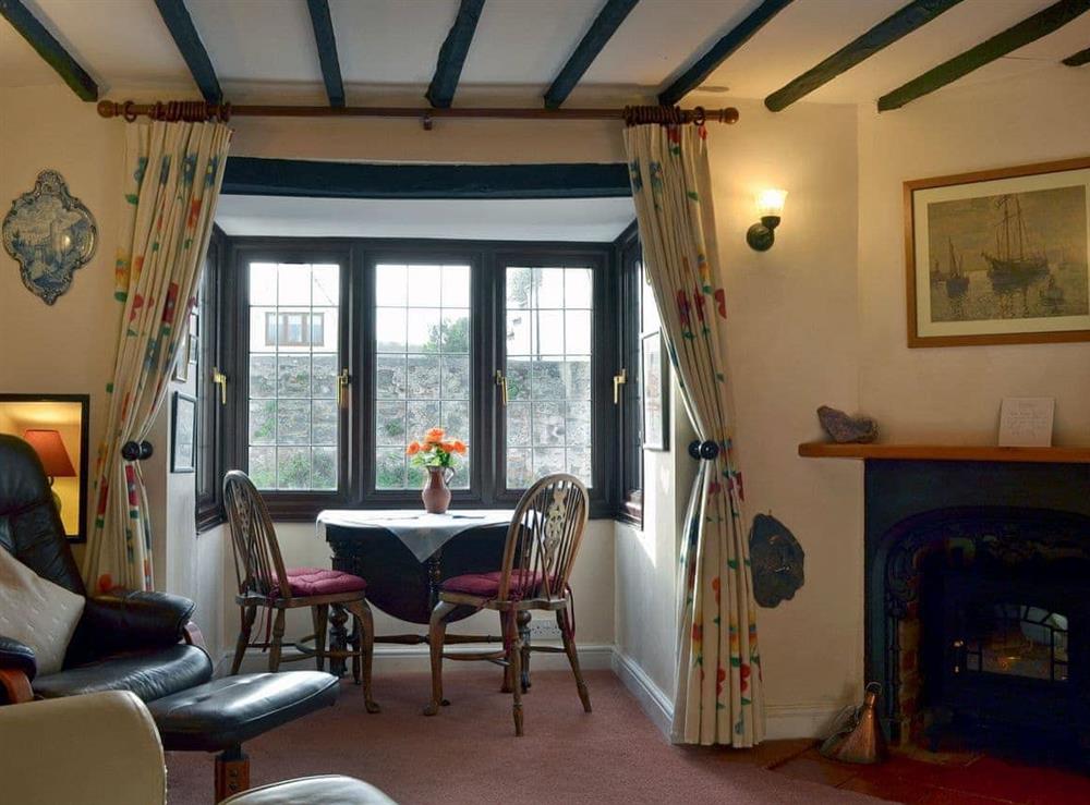 Cosy beamed living/dining room at Bridge Cottage in Watchet., Somerset