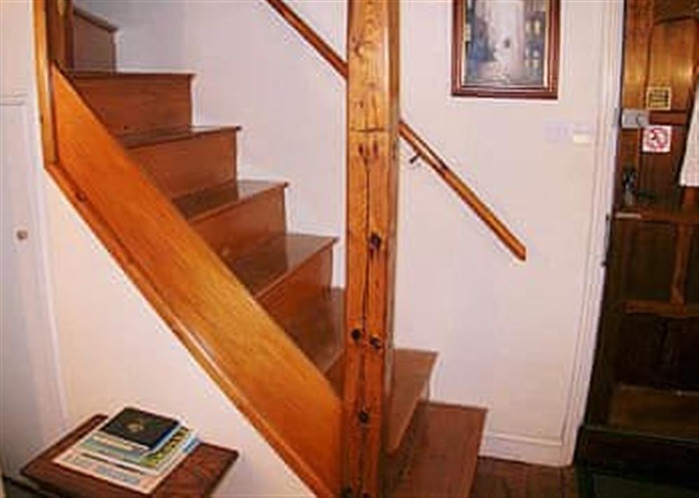 Open staircase at Bridge Cottage in Watchet., Somerset