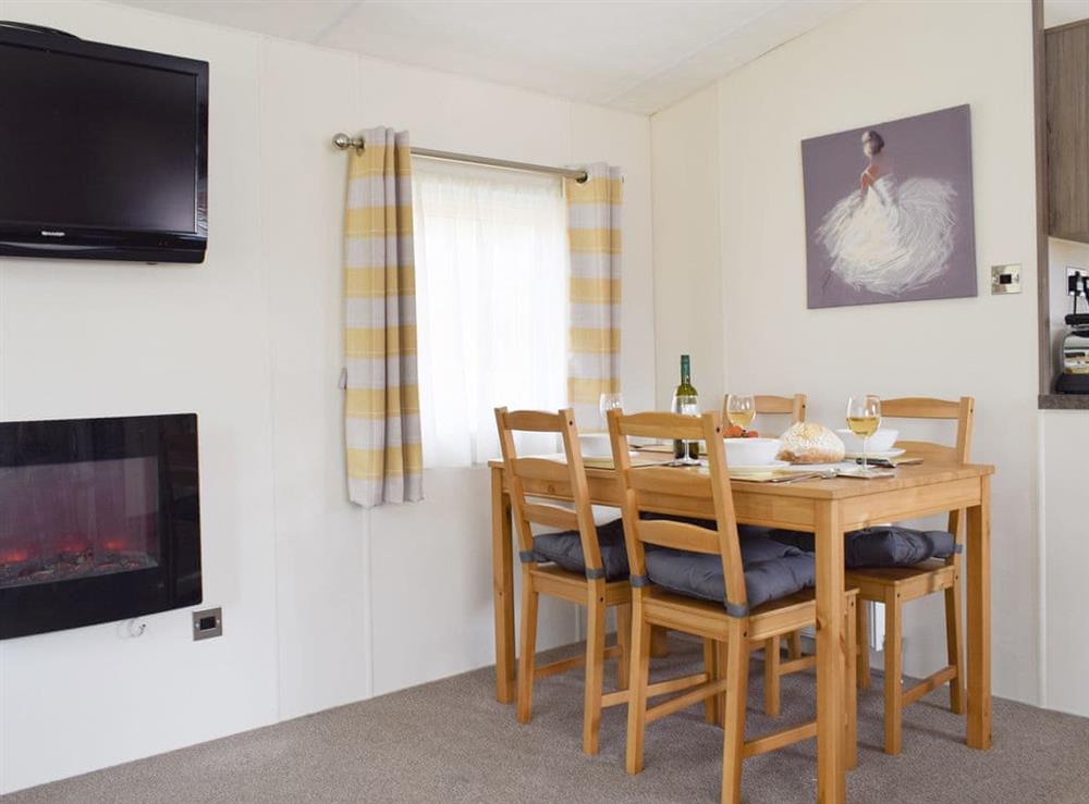 Convenient dining area at Bridge End Lodge in Dollar, near Stirling, Clackmannanshire