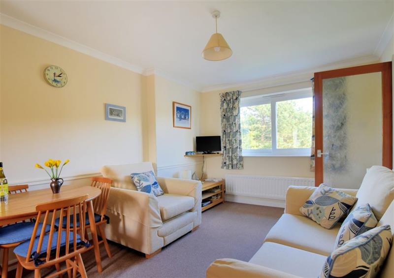 The living area at Bridge House Apartment, Charmouth