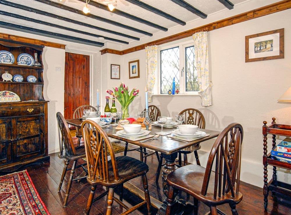 Dining room at Bridge View Cottage in Middle Mill, nr Solva, Pembrokeshire, Dyfed