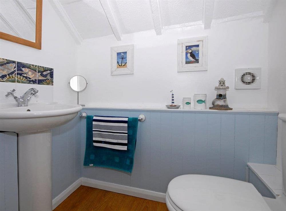 This is the bathroom at Bridge View Cottage in Middle Mill, nr Solva, Pembrokeshire, Dyfed