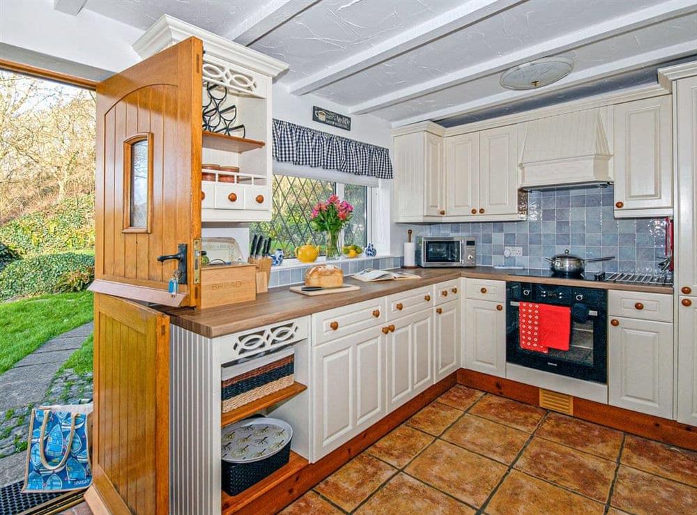 This is the kitchen at Bridge View Cottage in Middle Mill, nr Solva, Pembrokeshire, Dyfed