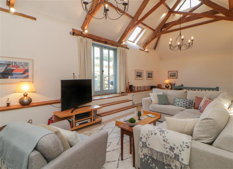 Enjoy the living room at Bridgend Barn, Newton Ferrers