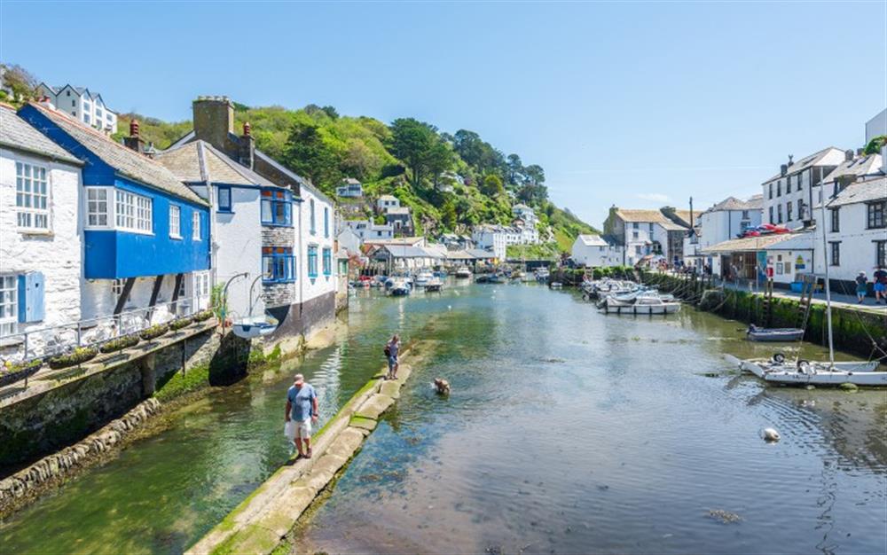 The estuary leading into the harbour under to very close by bridge. at Bridgend House in Polperro