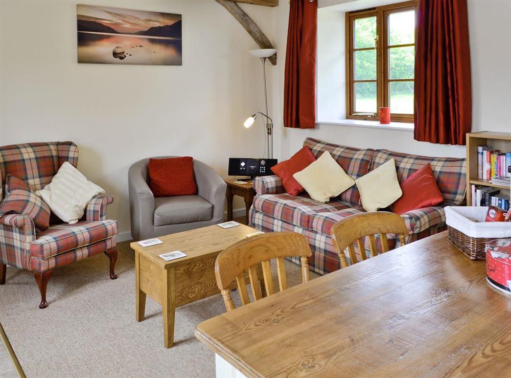 Cosy lounge area of living/dining room and kitchen at Casterbridge, 