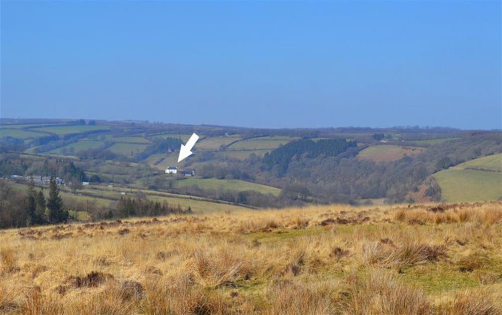 The detached farmhouse is surrounded by stunning Exmoor countyside. at Brightworthy Farm in Withypool