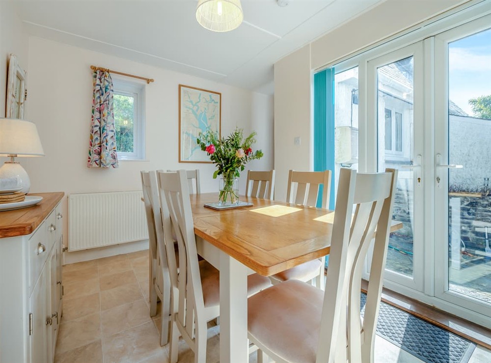 Dining room at Brigids Patch in St Mawes, Cornwall