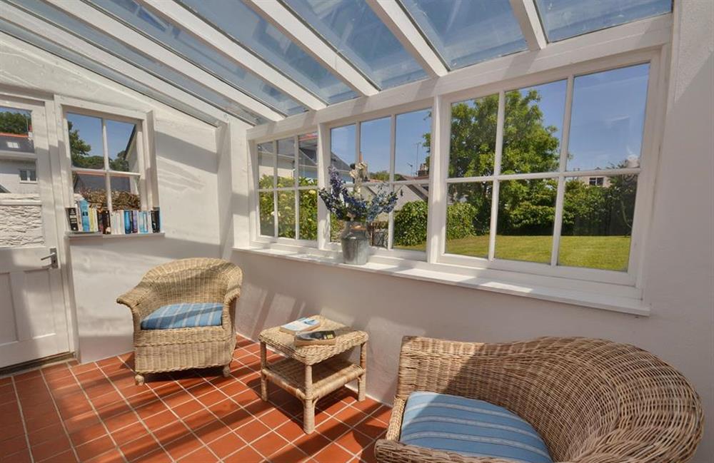 The sun room off the sitting room at Britannia Cottage, Stoke Fleming