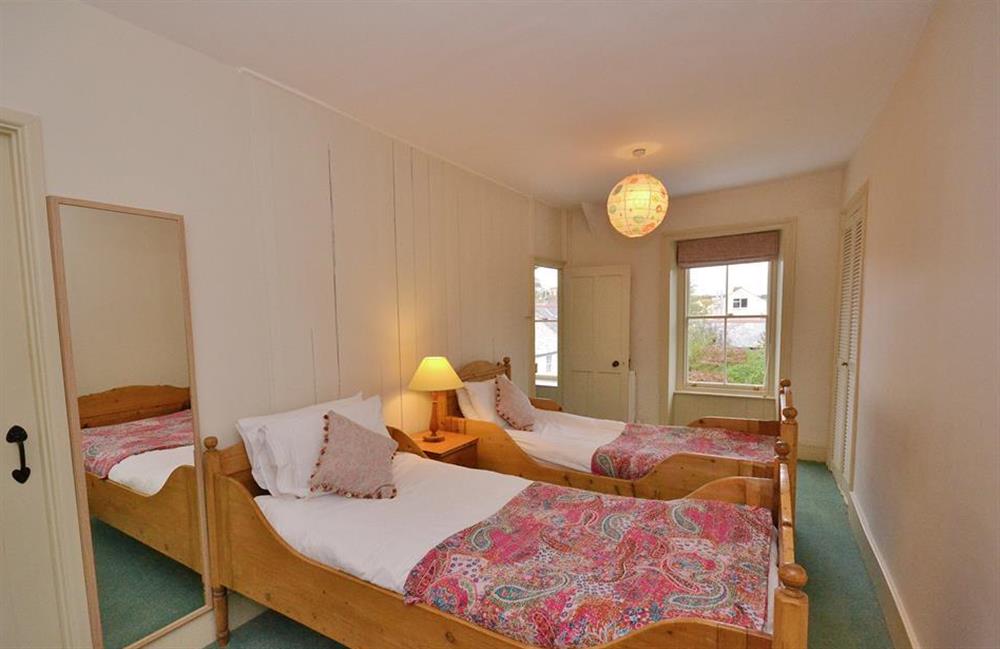 The twin bedroom at Britannia Cottage, Stoke Fleming