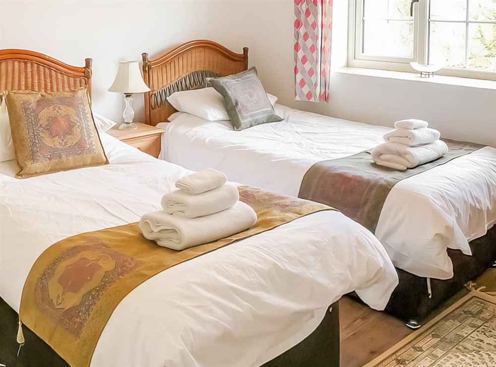 Twin bedroom at Britannia in Membury, near Axminster, Devon