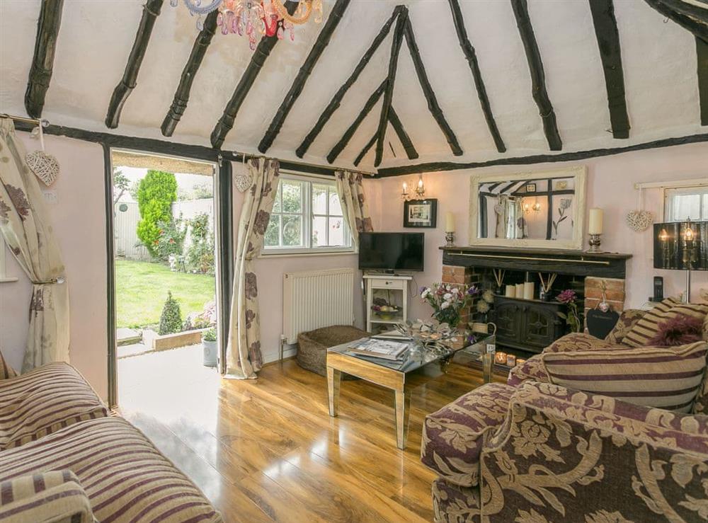 Characterful living room at Brittons Hill Cottage in Kenardington, near Ashford, Kent