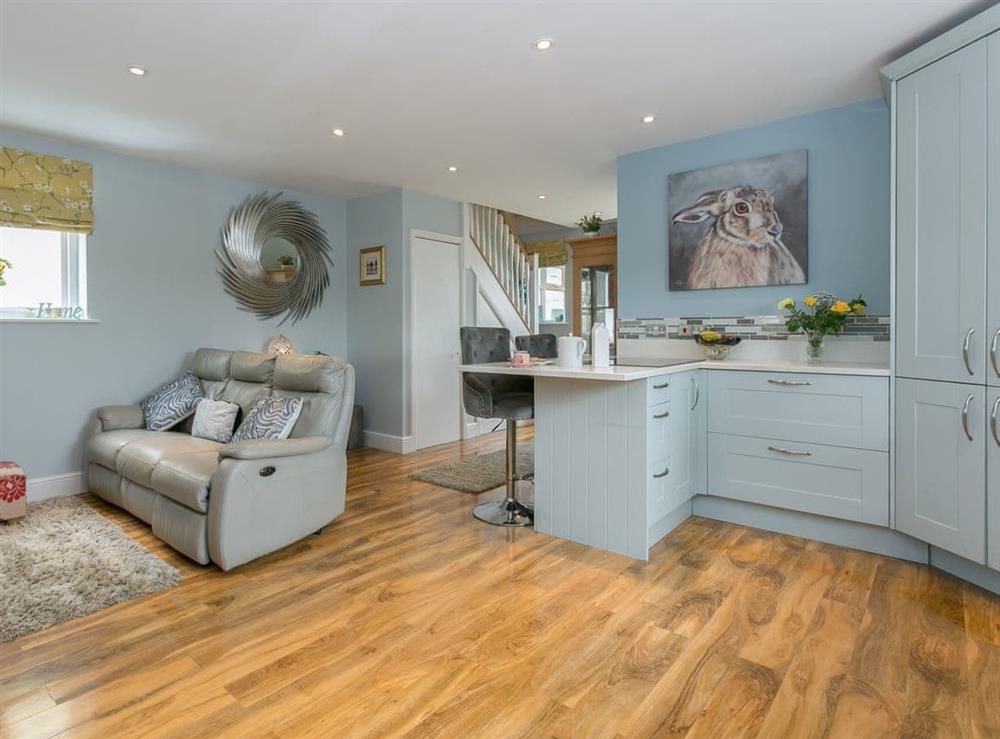Stylish open-plan living space at Brittons Hill Cottage in Kenardington, near Ashford, Kent