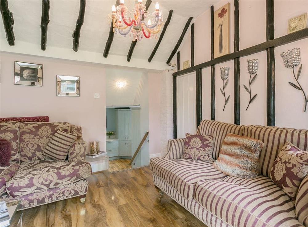 Sumptuous living room packed with heritage features at Brittons Hill Cottage in Kenardington, near Ashford, Kent