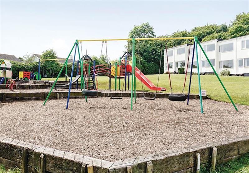Children’s playground at Brixham Holiday Park in Devon, South West of England