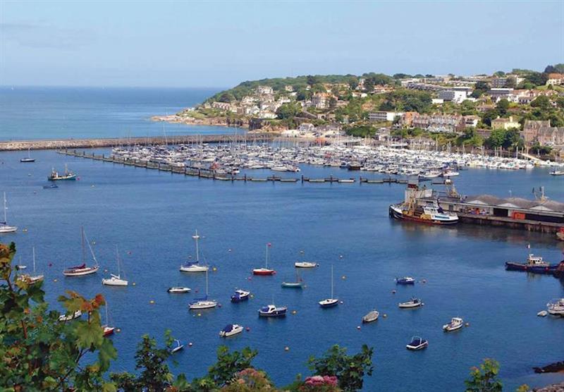 Views across Torbay at Brixham Holiday Park in Devon, South West of England