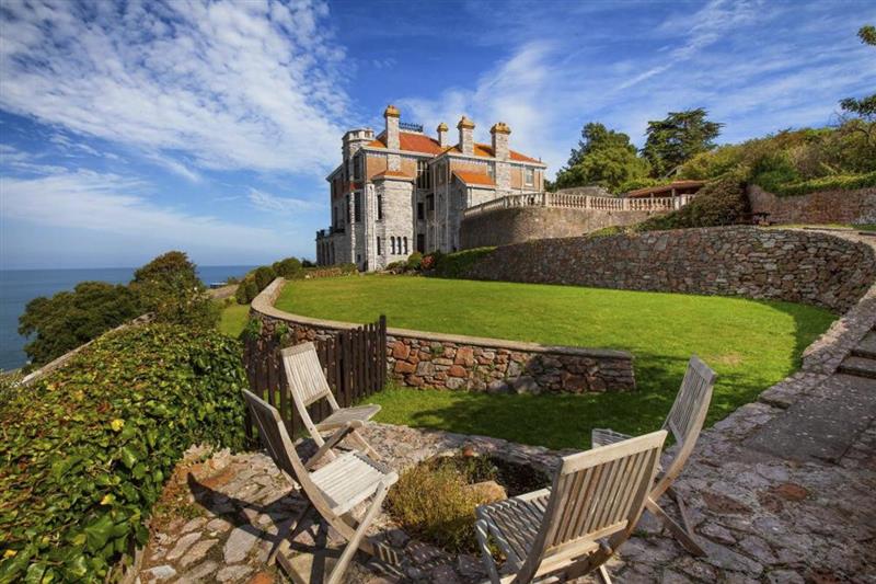 Garden and seating at Brixham Manor House, Brixham, Devon